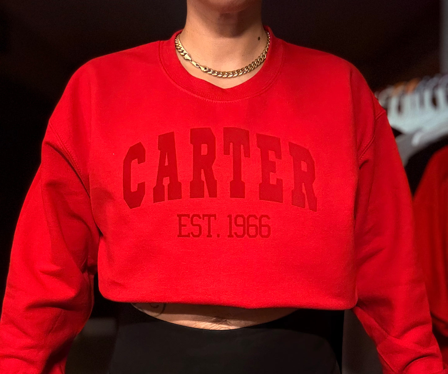 !!PRESALE!! RED MONOCHROMATIC CREWNECK SWEATER